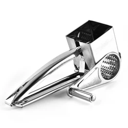 Hot Sale Stainless Steel Rotary Grater Handheld Rotating Cheese Grater for Grating Hard Cheese Chocolate carrot Kitchen Tool
