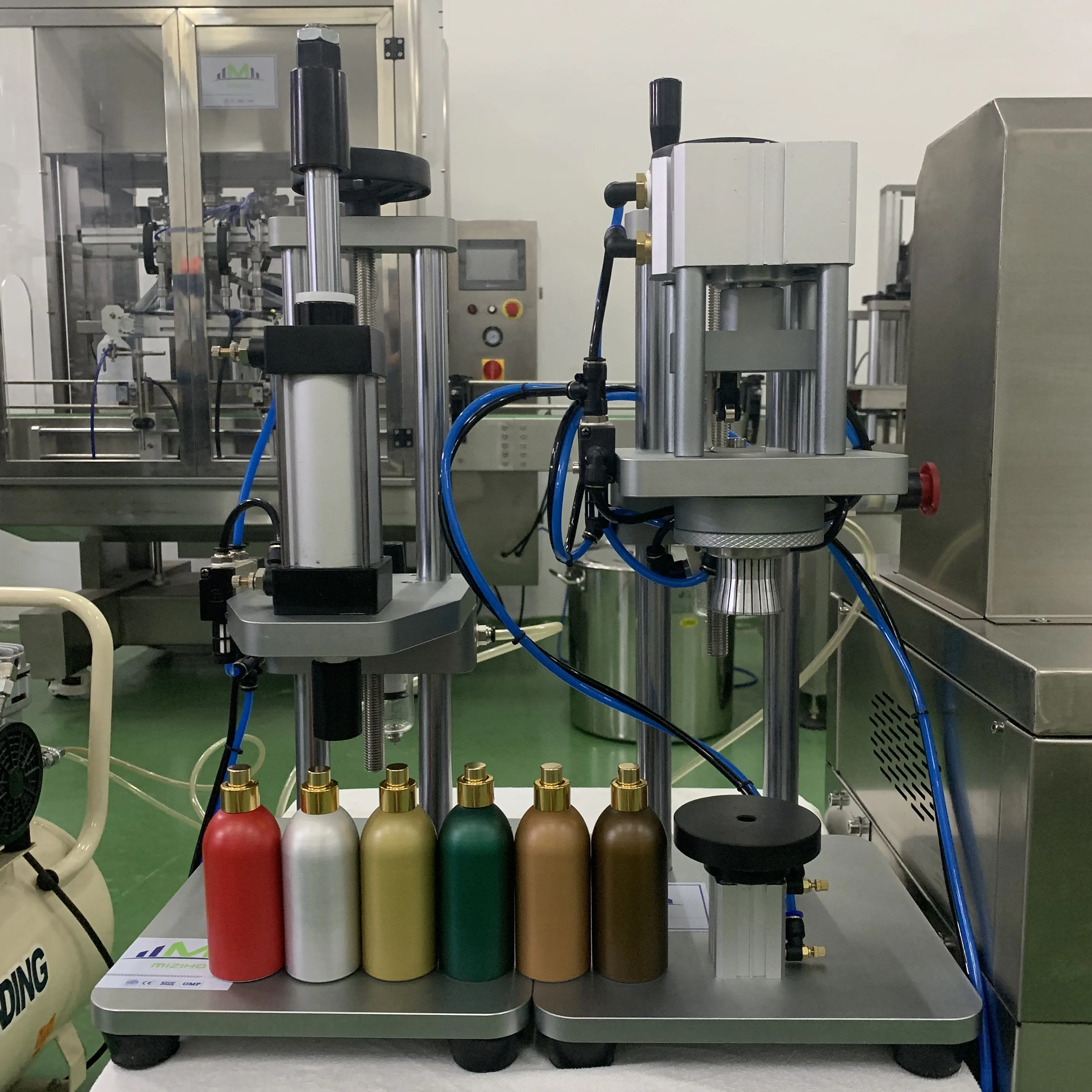 MZH-PF high quality vacuum semi automatic 4 heads perfume filling machine