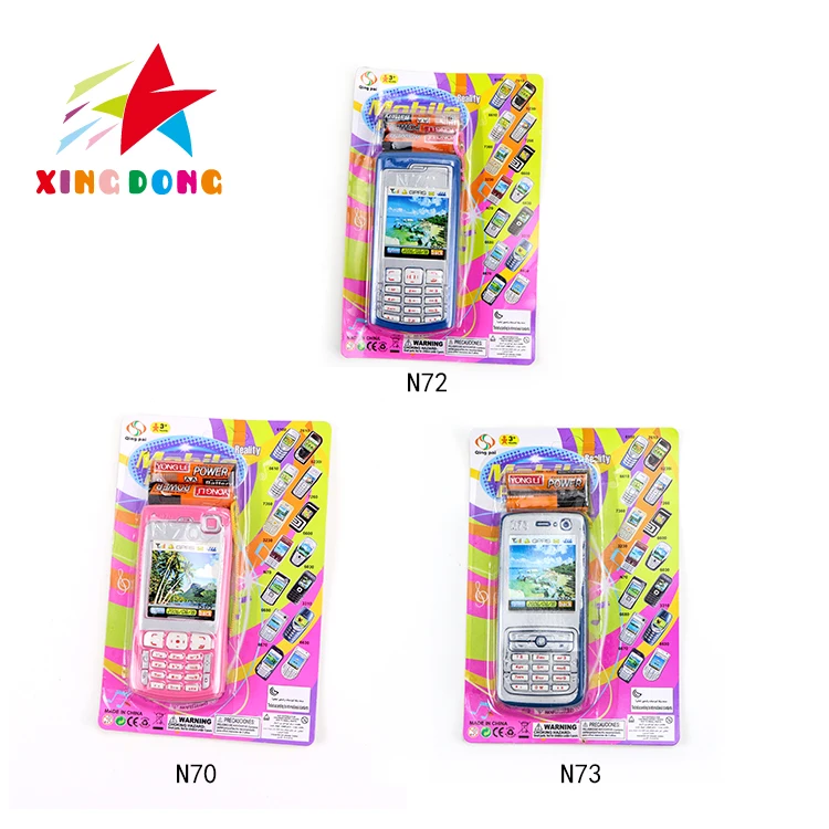 2024 Hot selling Kids mobile telephone with battery plastic toy small music N70 mobile phone toy