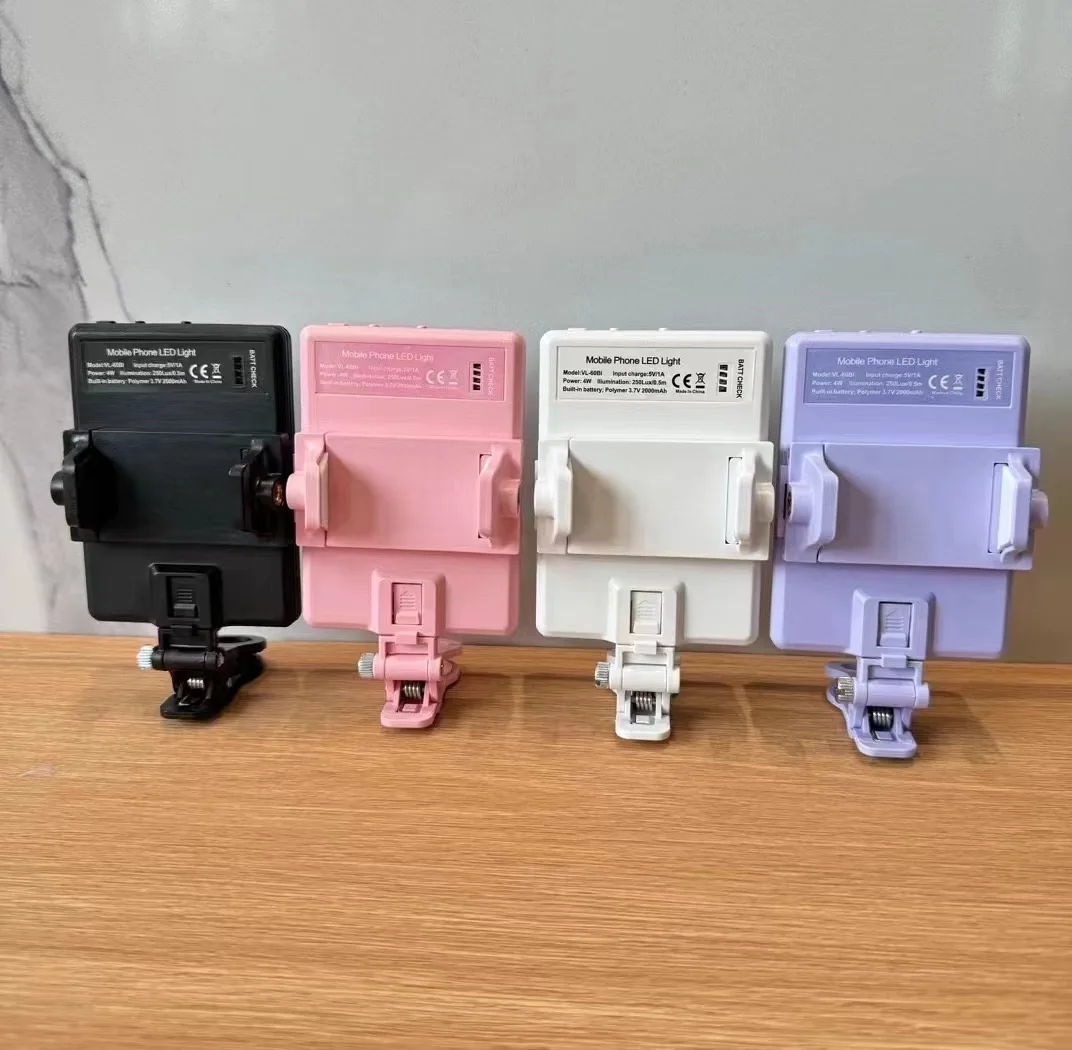Wholesale 5W LCD Selfie LED RGB Video Light Mobile Phone Photographic Lighting with Clip Wholesale Selfie Light