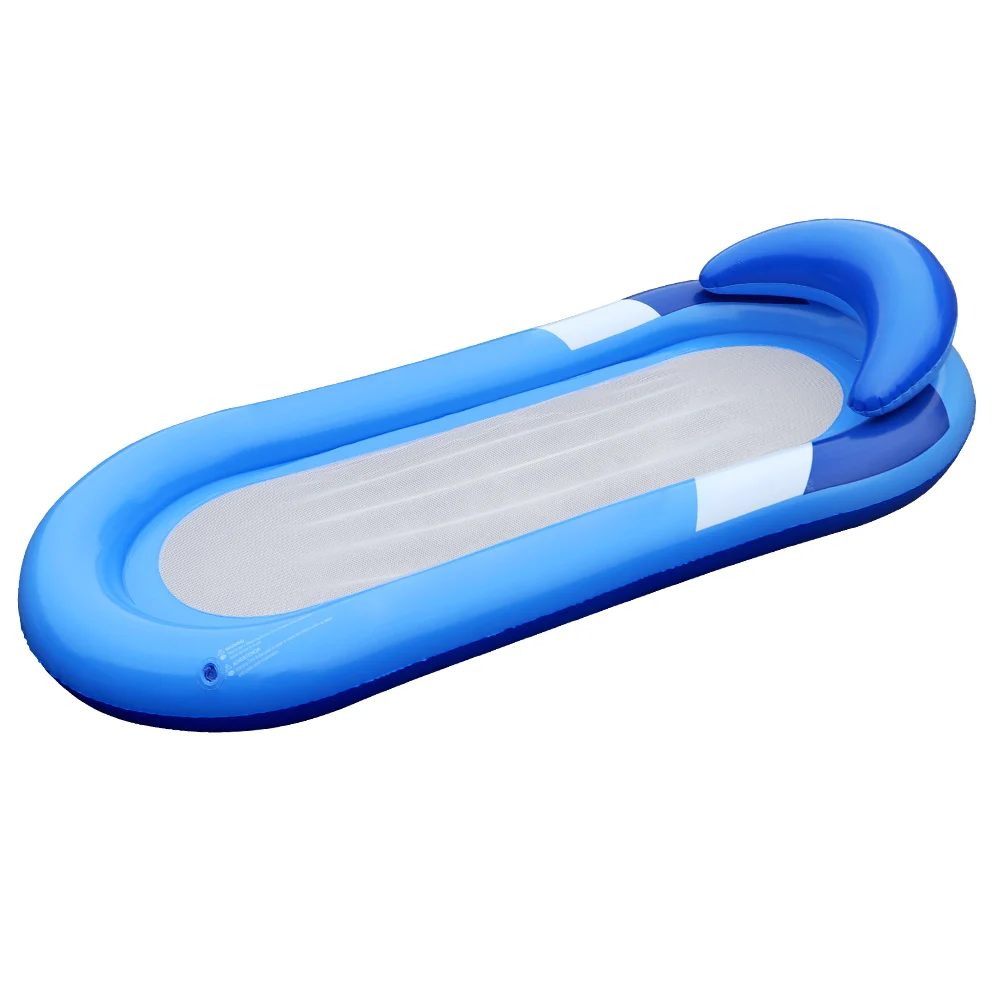 OEM adult swim floating raft summer outdoor party floatie lounger with cup holder swimming bed inflatable pool float