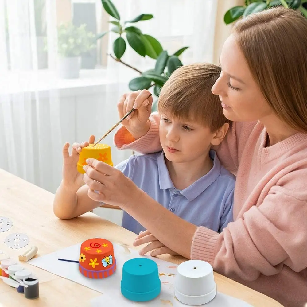 Wooden wind chime kit Arts & Crafts Kits Toys DIY Construct & Paint terracotta flower pot wind chimes Wooden Craft Sets