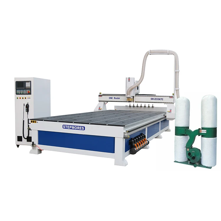 Woodworking machinery router cnc 2030 auto tool change atc 3d wood carving milling cutting cnc wood router machine