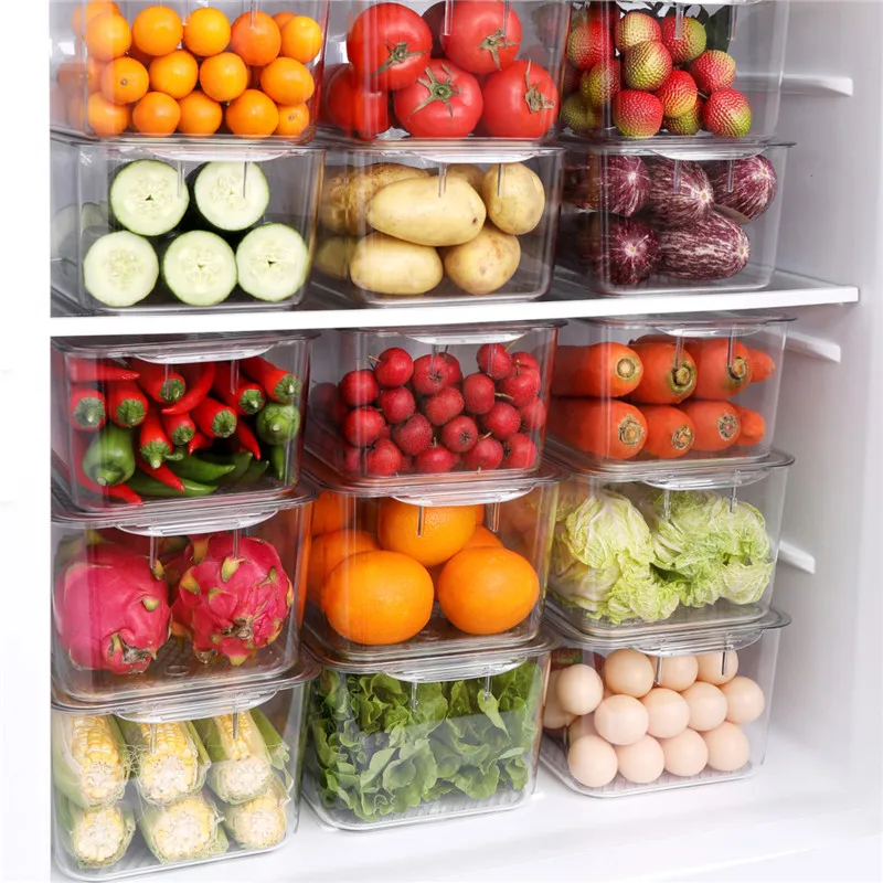 Wholesale Refrigerator Organizer Bins Save Space Kitchen Organizer Plastic Fridge Organizer