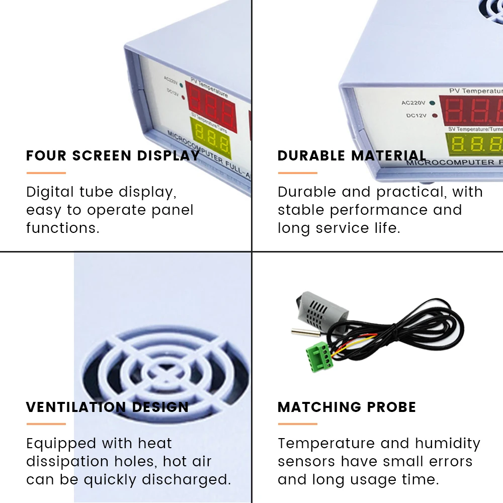 External 18K2 Intelligent Incubator Controller Temperature And Humidity Control System Fully Automatic Incubator Thermostat
