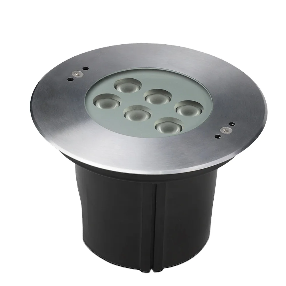 IP68 Waterproof 316SS 6W RGB LED Underground Pool Light with DMX Controller Recessed Design for Outdoor Pools