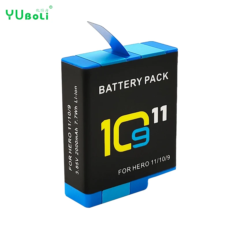 Replacement 1800mAh HERO 11  HERO 10  HERO9 Battery For Gopro 11/10/9 Camera AHDBT-901 AHDBT-101 ction Sport Camera Battery