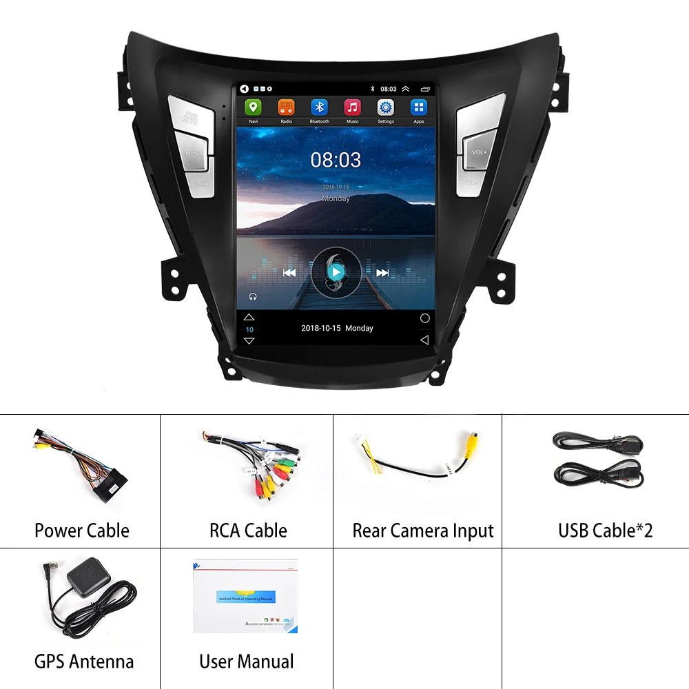 Автомагнитола Camecho 2 Din 9 7 дюйма Android 10 1 GPS-навигация Wi-Fi BT FM Автомобильный плеер для Hyundai Elantra