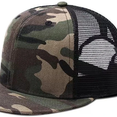 High Quality Army Hat Camouflage Flat Top Snapback Outdoor Sports Camo Baseball Hat Custom Logo Hat