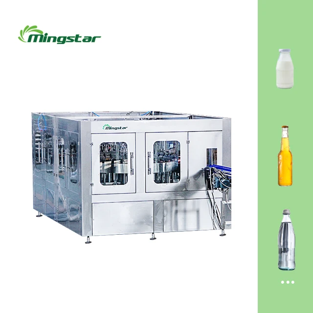 fully automatic glass water drink bottle filling manufacturing machines for small business ideas