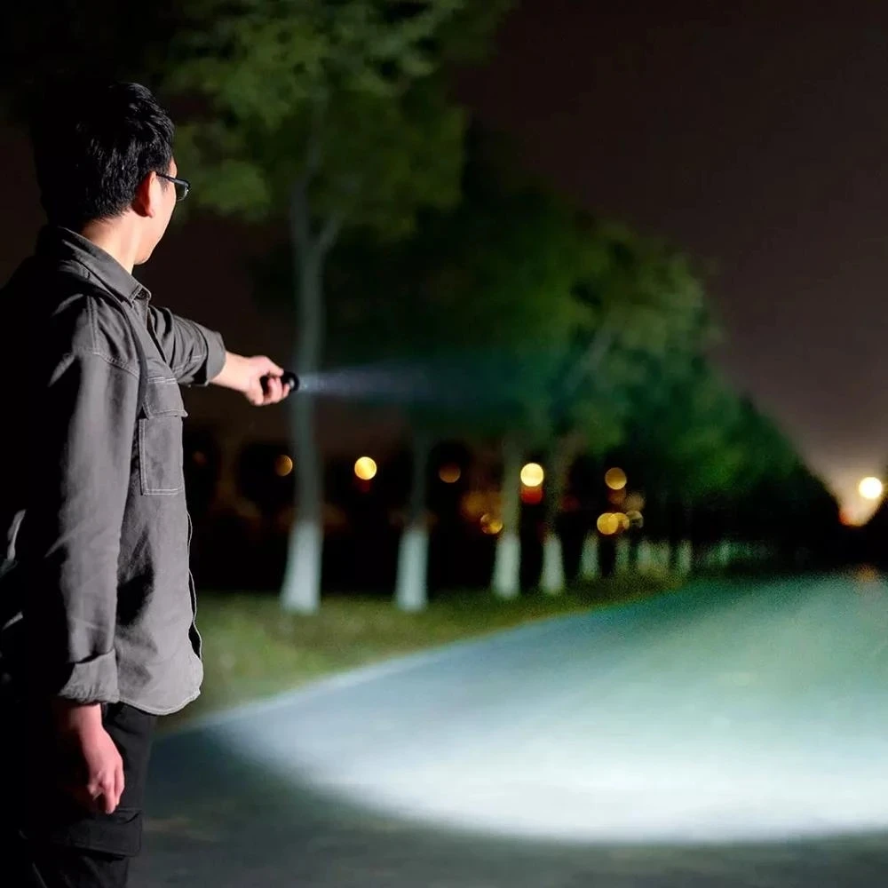 BEEBEST Flashlight IPX7 Waterproof LED Light Rechargeable Powerful Night Lighting For Outdoors Camping SOS with Battery