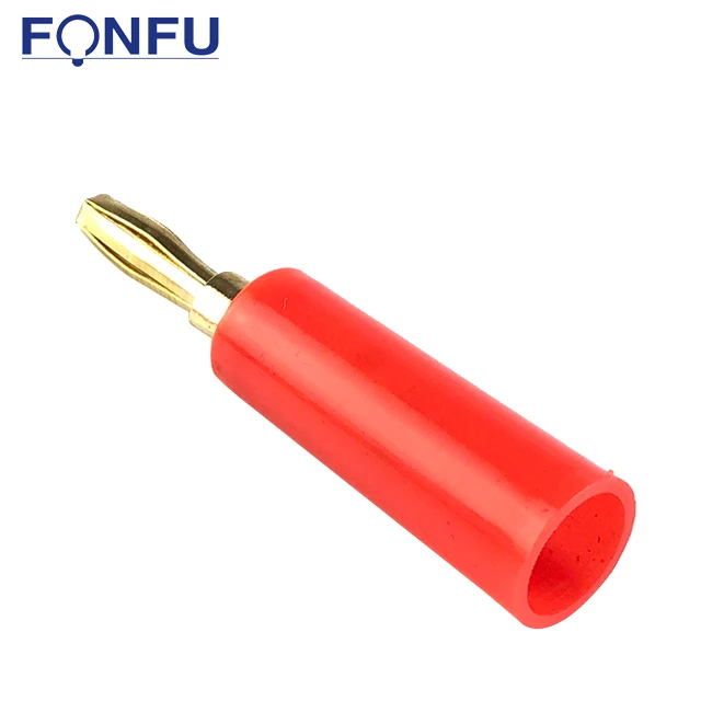 4mm Zinc alloy Male Shrouded Stackable Banana Plugs For Speaker Connector