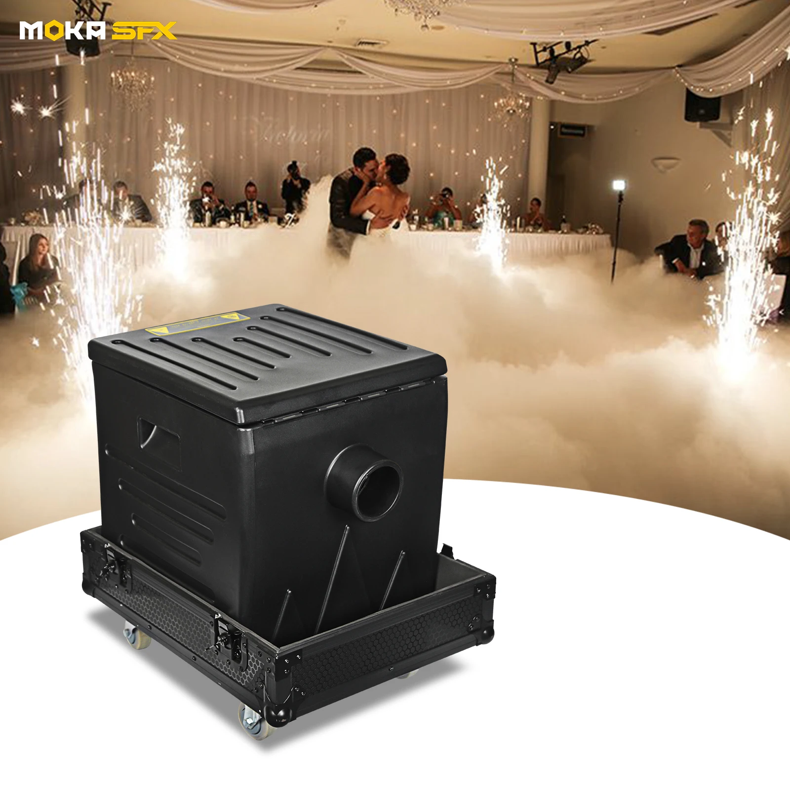 Moka sfx 4000w mini DMX dry ice low fog machine wedding stage event low lying smoke machine