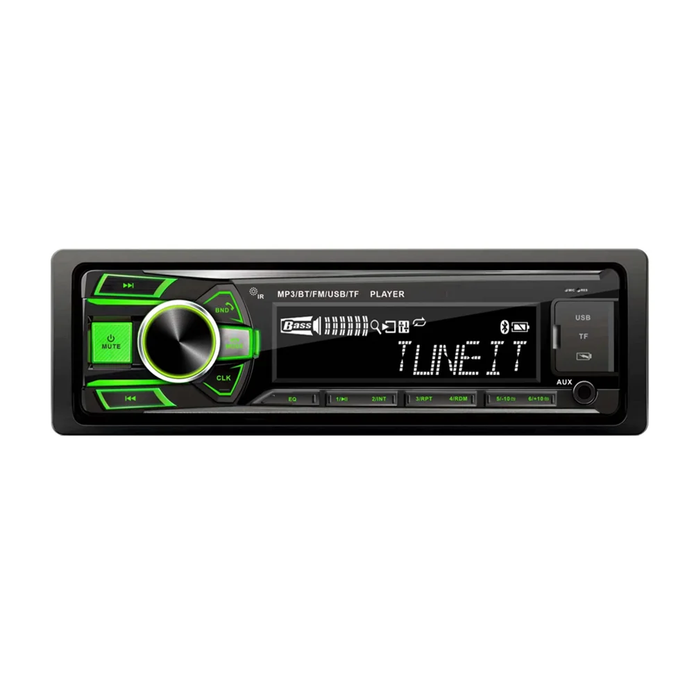 Universal SIngle Din Removable Bluetooth Multi-function Car MP3 Player FM USB TF AUX Input Stereo 7 Color Lights Music Player