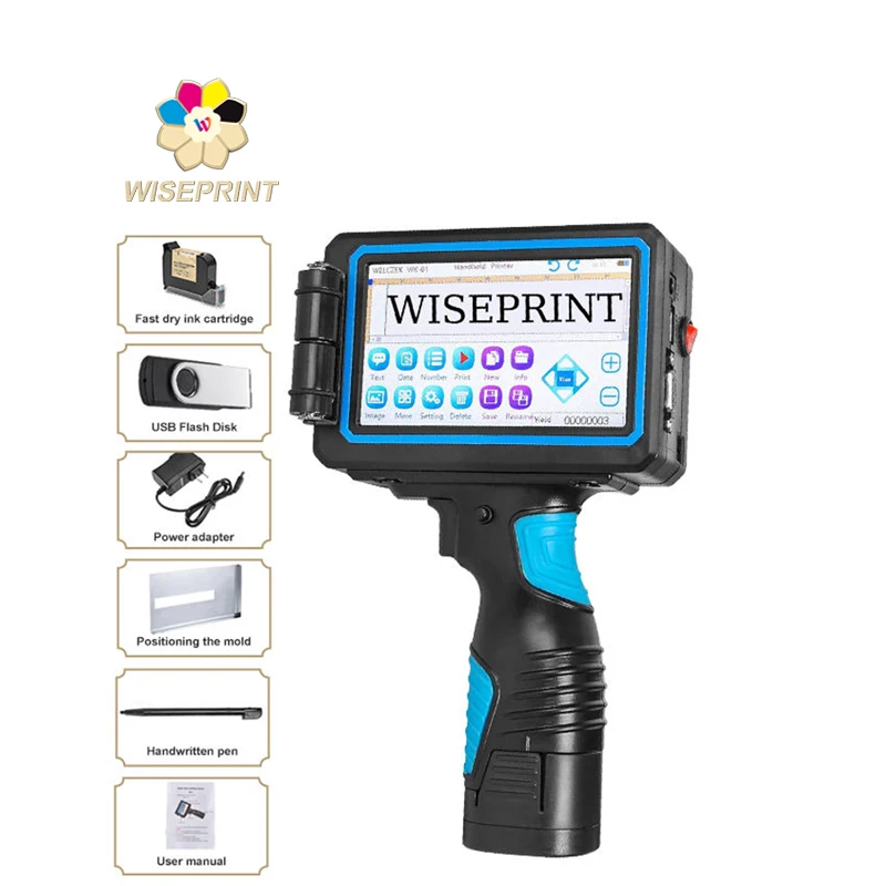 WISEPRINT Qr-Код Лазерная гравировка TIJ термальная портативная машинка для ручного кодирования даты HP-WP500 ручной струйный принтер