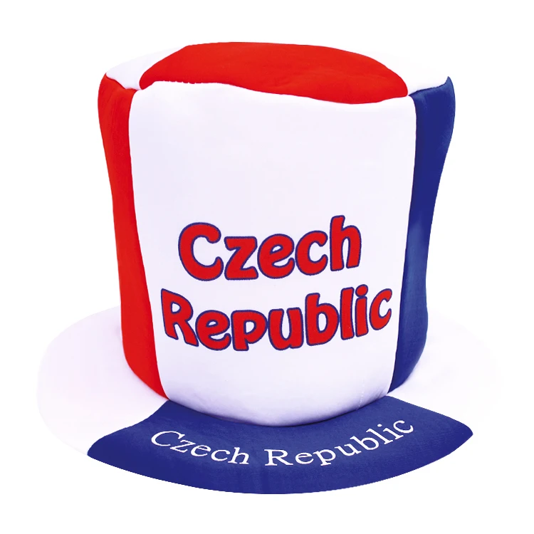 Hot selling customized Logo Football Fans Beer Hat Polyester Party Hat Velvet Crazy Top Hat