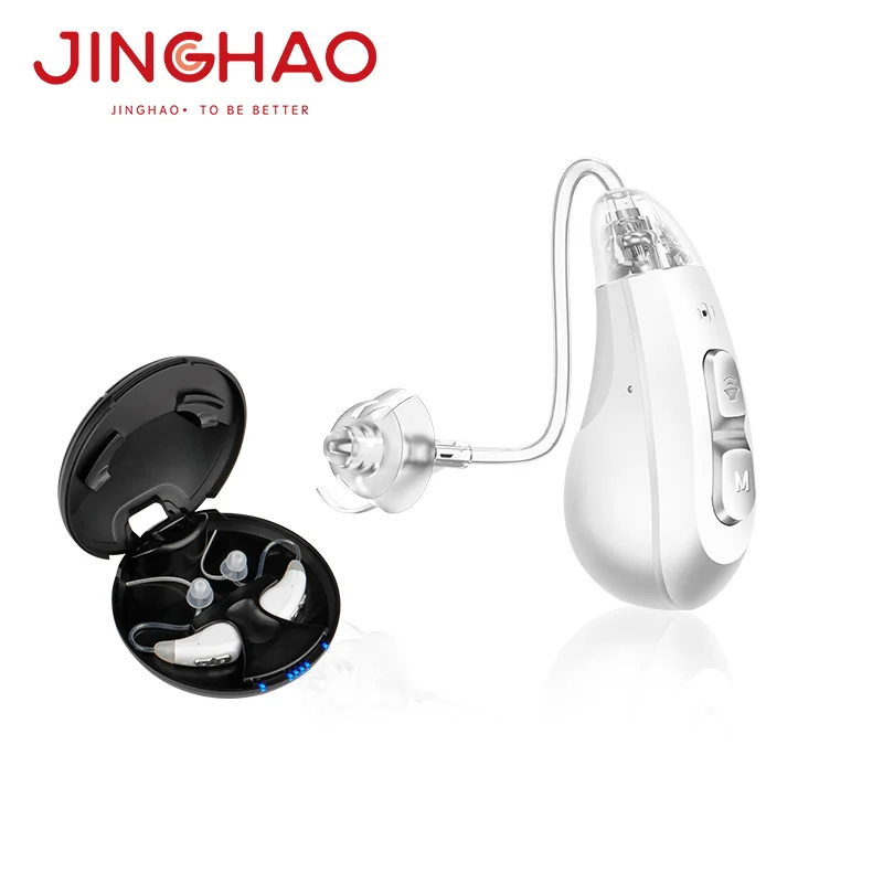 JINGHAO New Products OEM Ear Hearing Amplifier Wireless Invisible Digital Rechargeable Hearing Aid For The Deaf