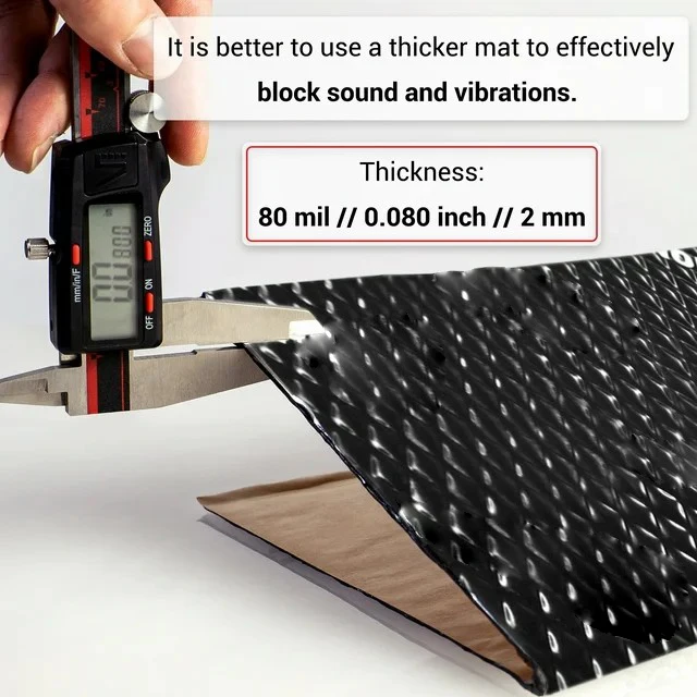 Keyrone 2.5mmx60cmx40cm sound absorb pad, heat and sound insulation car with 100um Aluminium foil