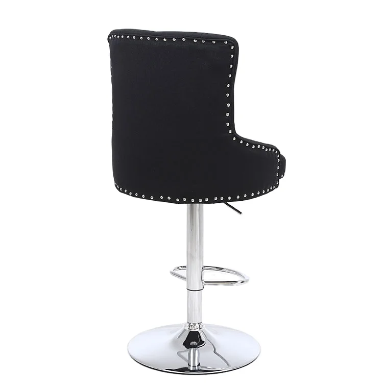 Бархатные бархатные стулья с высокими подлокотниками, регулируемые по высоте стулья для кухни, столовой, барные стулья из ткани