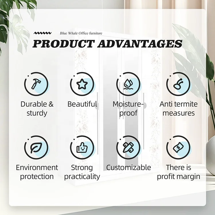 Stylish and Affordable Steel Sliding Wardrobes with Mirror Iron metal storage cupboard wardrobe for Your Bedroom Furniture