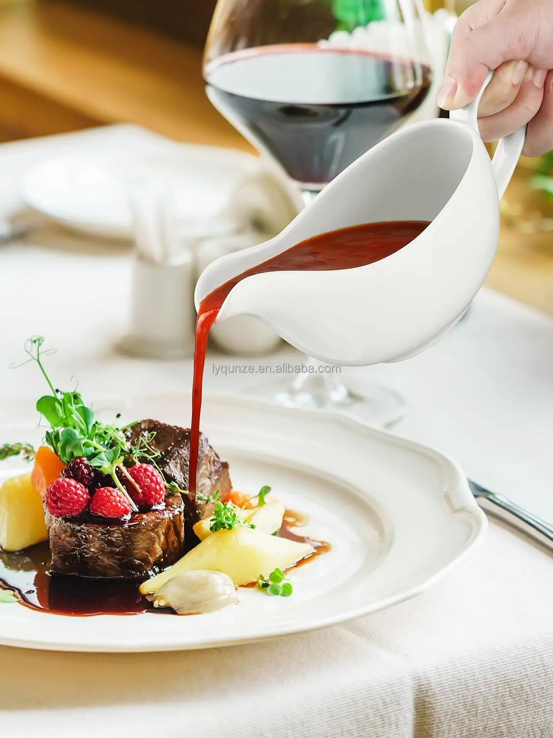 Квинца Классическая фарфоровая кухонная подливка и соус Лодка на заказ Керамическая Белая столовая лодка для кухни ресторан с рыбой