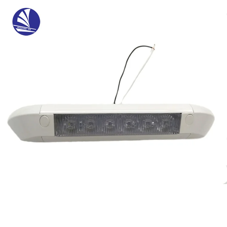 12V LED RV Awning Porch Light IP67 Waterproof 6000K 1.6W 6LED Light Bar for Caravan Boat Exterior Camping Lamp