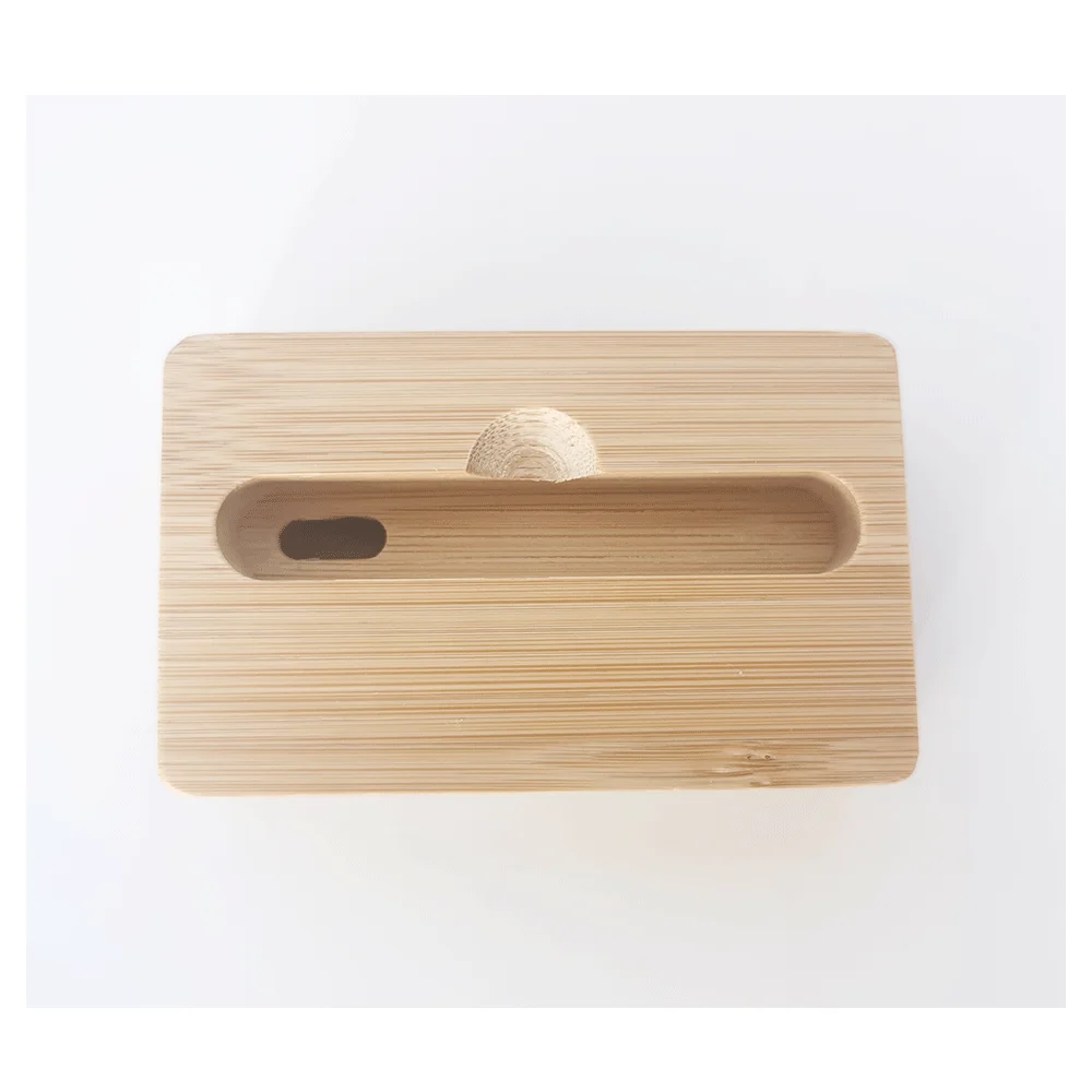 Mini Wooden Bamboo Speaker Wood Portable Speakers Cell Phone Holder Loudspeaker Car Play Holder