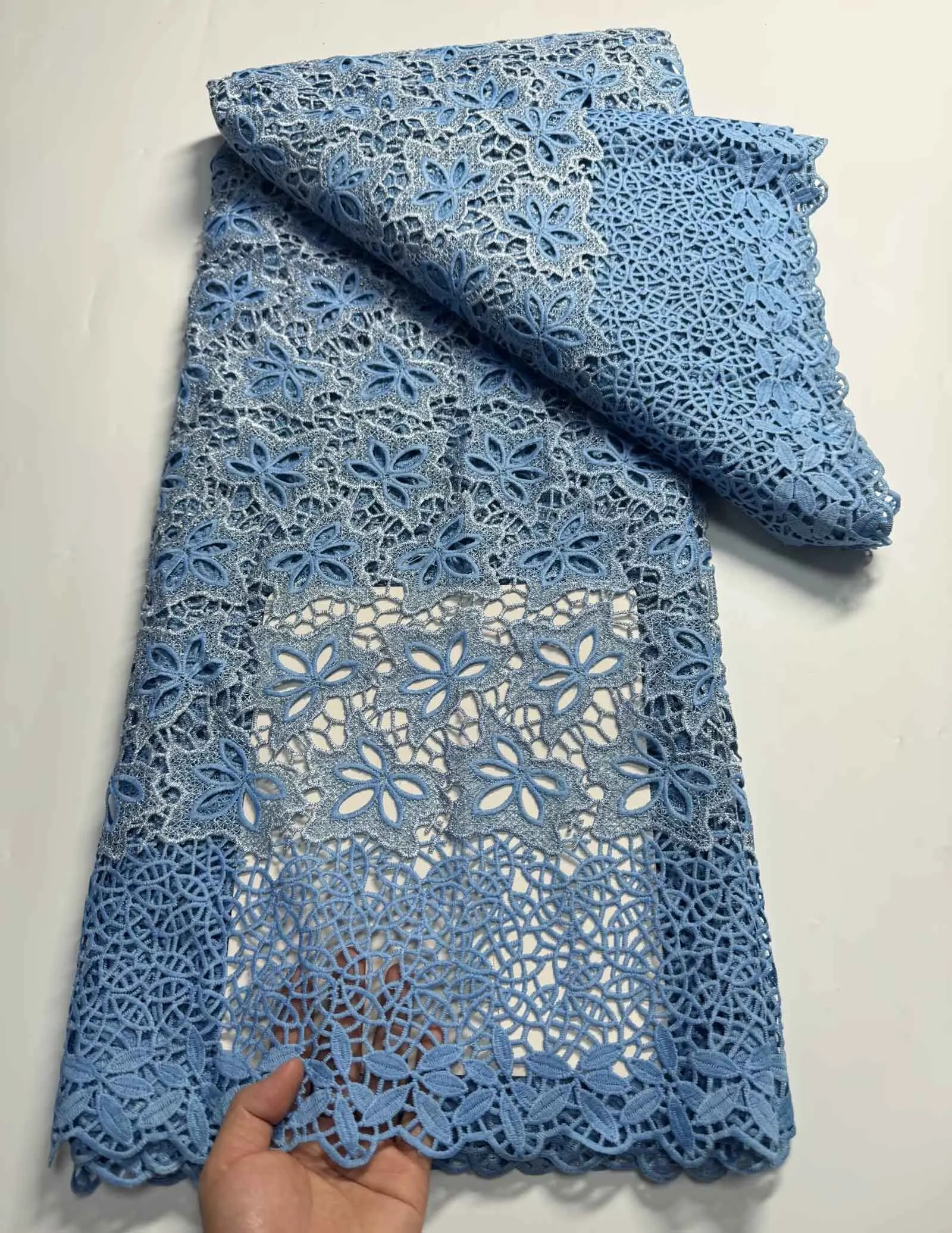 Price water soluble embroidered fabric for ladies african swiss guipure cord lace