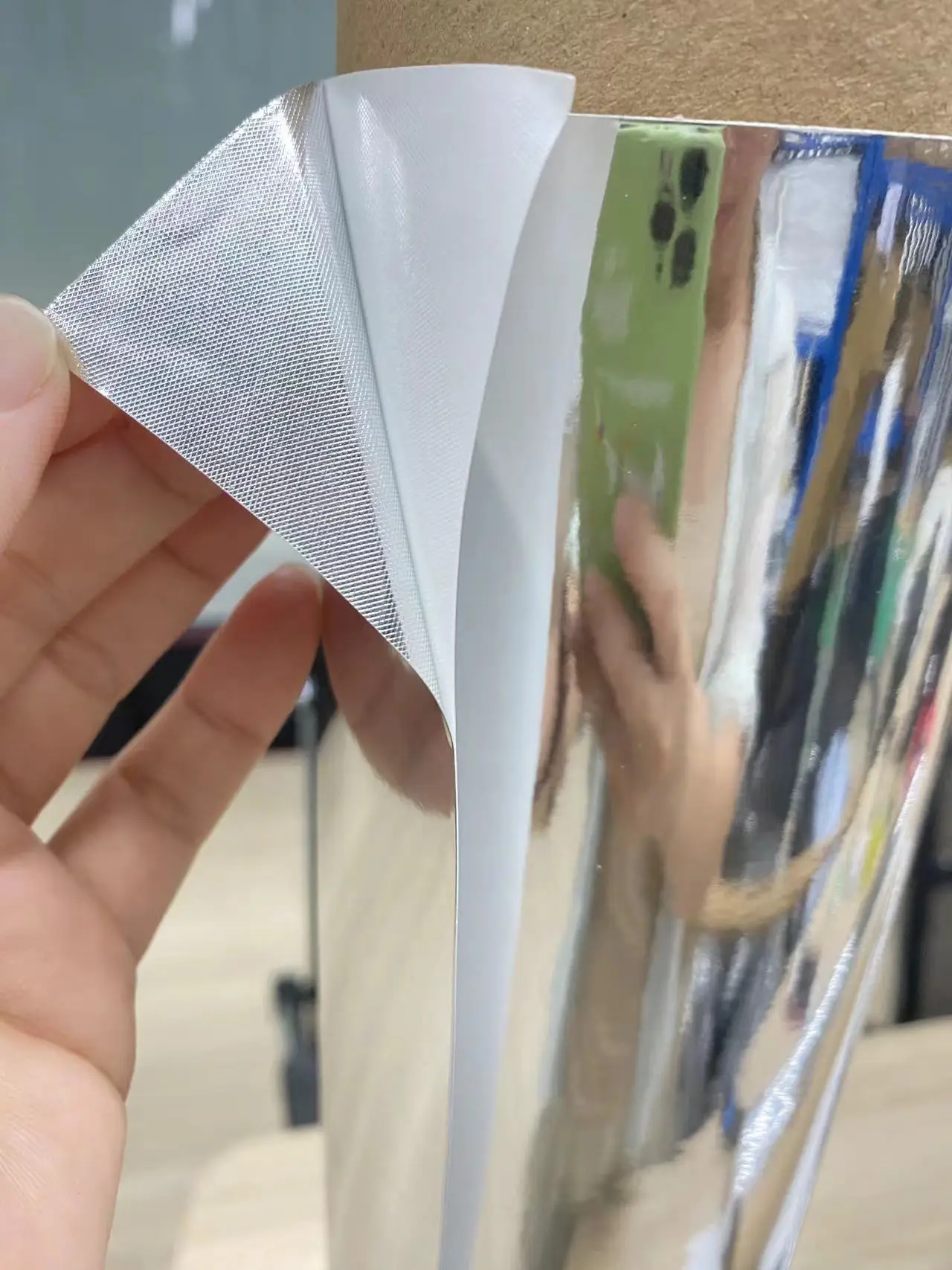 Self-Adhesive Vinyl Chrome Vinyl Metallized Tint Film Air Bubble Free