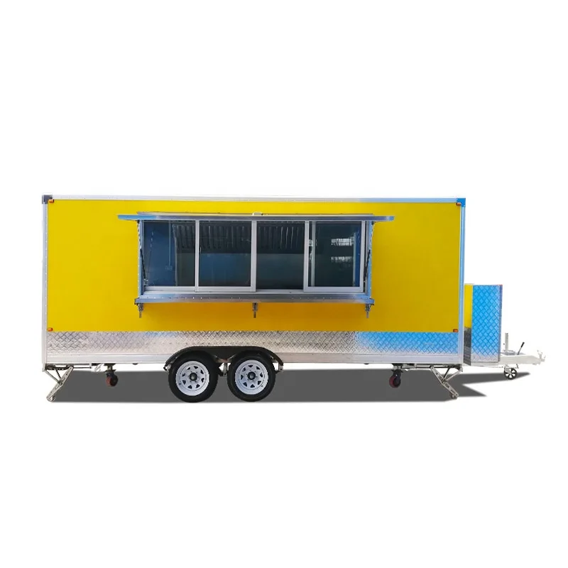 UKUNG CE Approved square food truck with full kitchen equipment fast food cater truck mobile food truck 2020