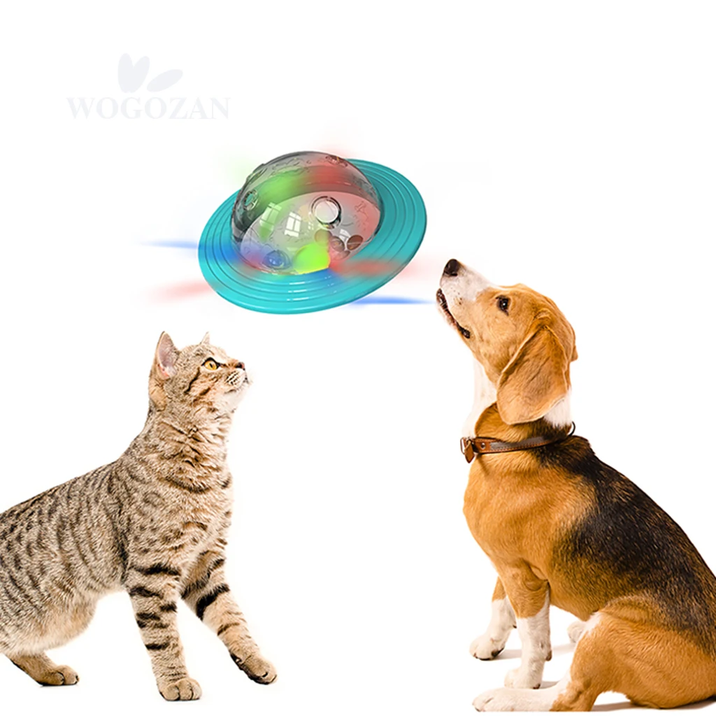 
UFO Type Small Medium Pet Dog Cat Toy Dogs Chewer Training Toy Food Leakage Feeder Toys 