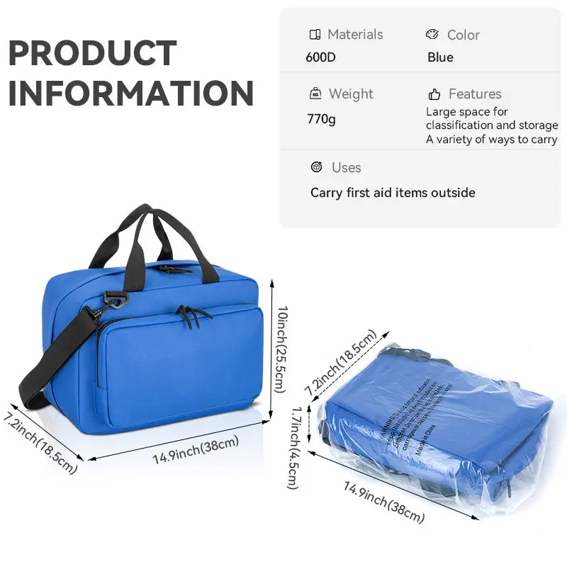 Waterproof Large First Aid Kit Responder Bag Professional Home Emergency Nurse Medical Tote Bag