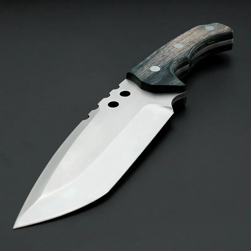 Outdoor Camping Hidden Canyon Hunting Knife Saddle Mountain Skinner Fixed Blade Knife Integral Hunter Knives with Wood Handle