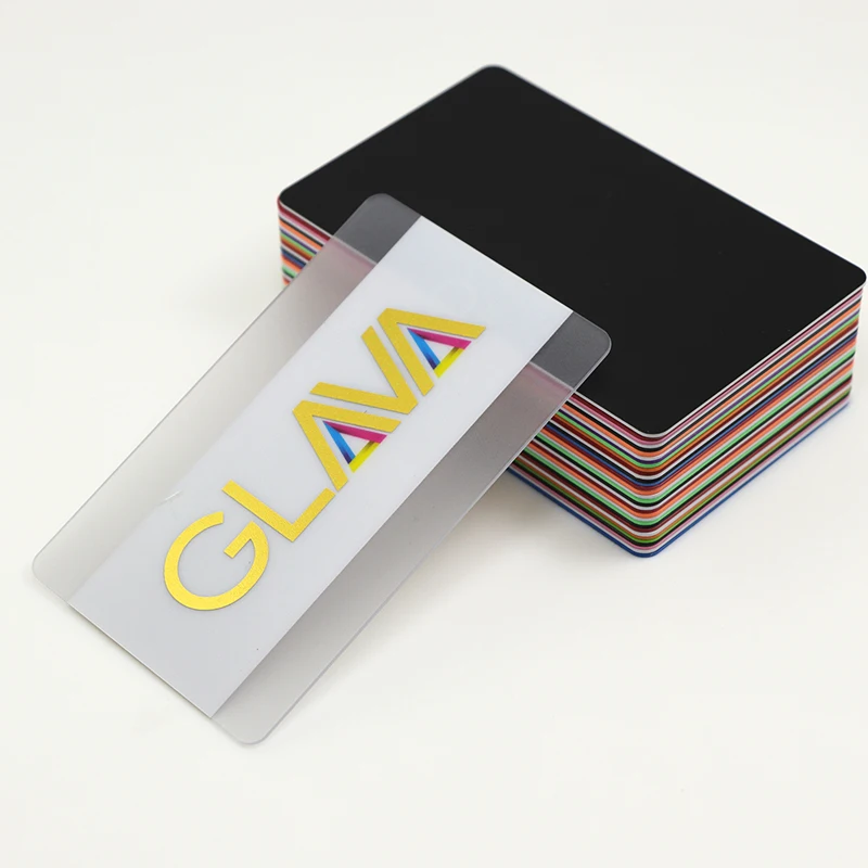Clear Frosted Plastic Print Customized Transparent Gift Cards