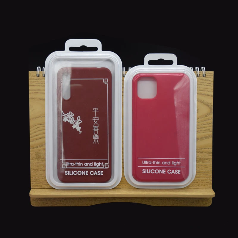 Transparent PET Mobile Phone Case Blister Packaging Boxes