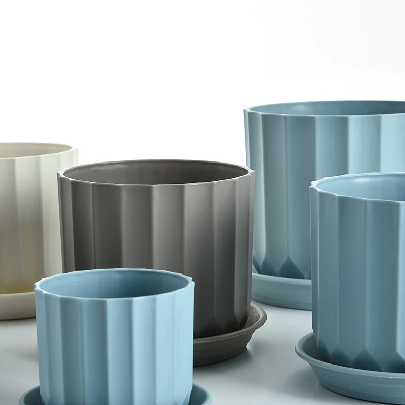New Style Round Shape Cheap Greenhouse Nursery Garden Plastic Ceramic Flower Pots for Gardening
