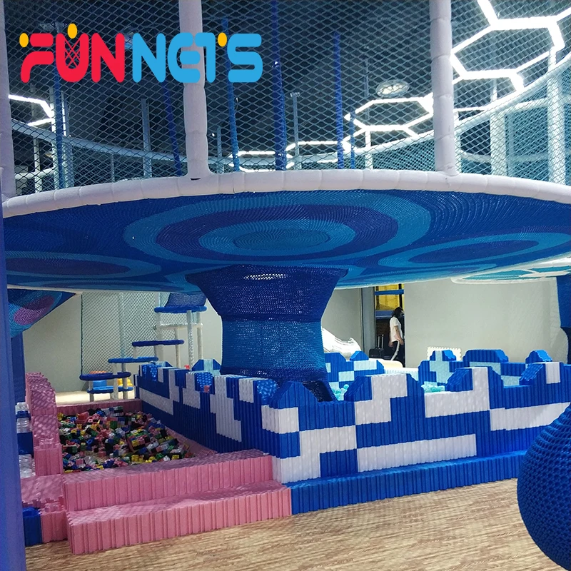 
Swing Nets Rope Climbing Playground Colorful Rope Netting Tunnel Soft Play for baby swing 