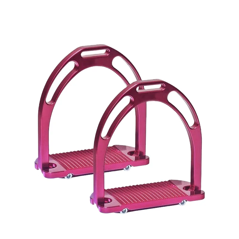 Rarefied Safety Harness Supplies Flexible Stirrups With Different Color Anti Slip Aluminium English Style Stirrups From Pakistan