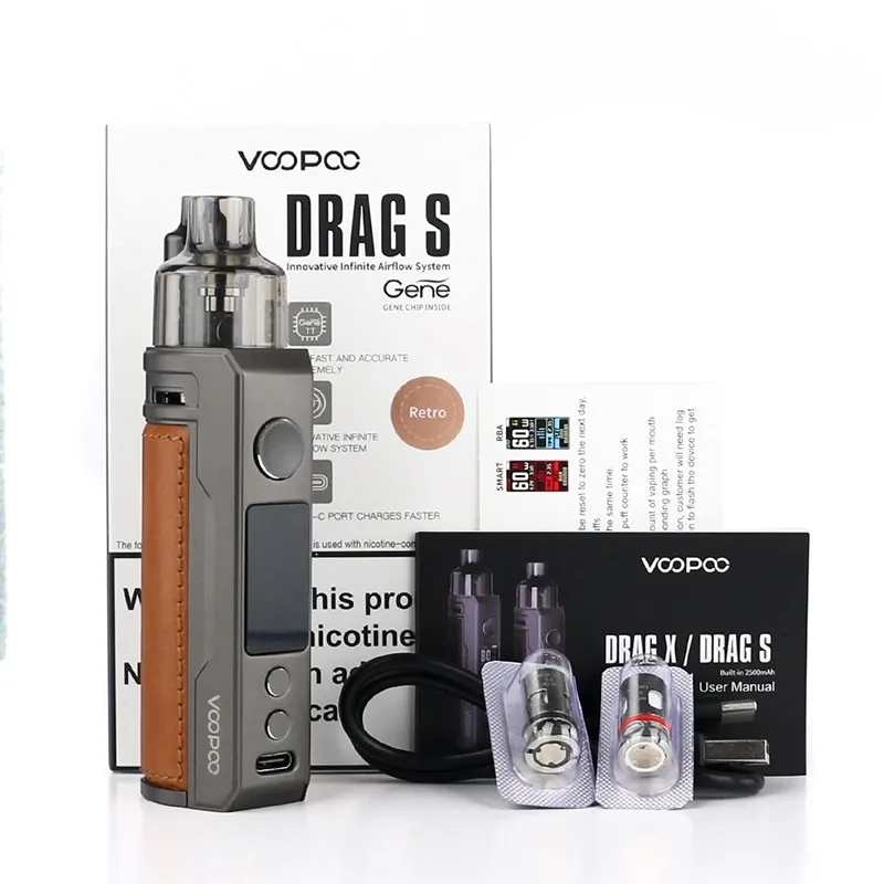 VOOPOO предварительный заказ Drag S Kit 60W Box MOD & 4 5 ml Pnp MTL Pod Tank Fit PnP