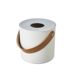 Роскошный креативный пластиковый портативный контейнер для хранения рулонной бумаги в скандинавском стиле для гостиной с кожаной ручкой