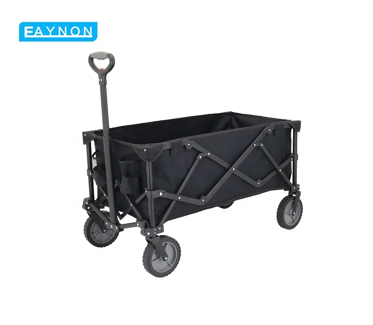 Eaynon Beach wagon Folding wagon Cargo Trolley Foldable Utility Trolley Multi Terrain Trailer Pull Outdoor Patio Garden Cart