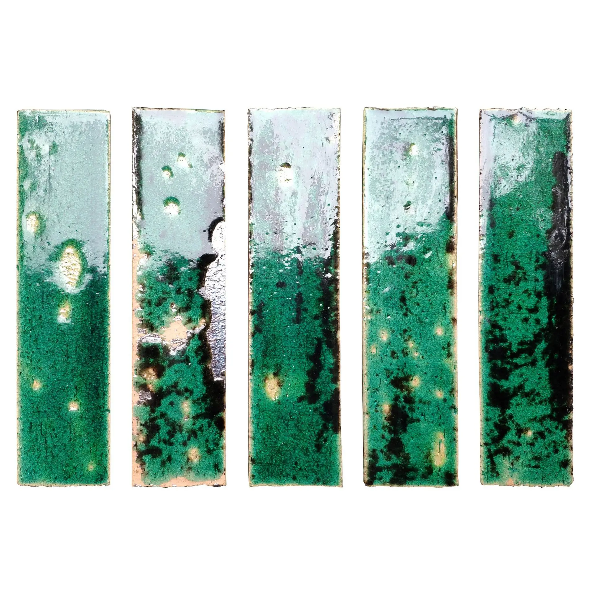 Ice cracked ceramic tile TV background wall retro bar art strip decorative interior wall tiles