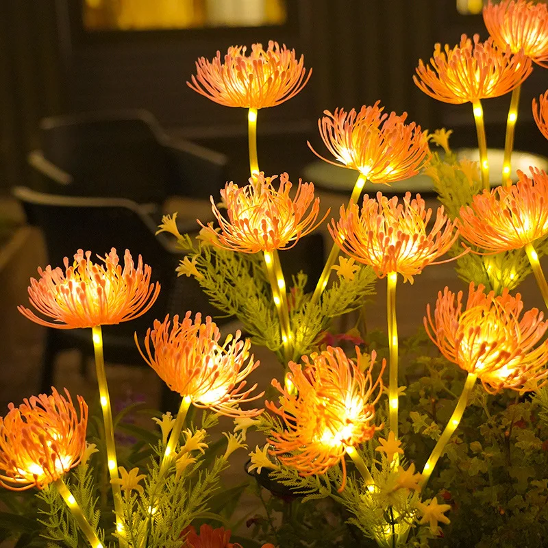 solar flower lights LED artificial flower Courtyard lawn decorative lighting for garden street Outdoor
