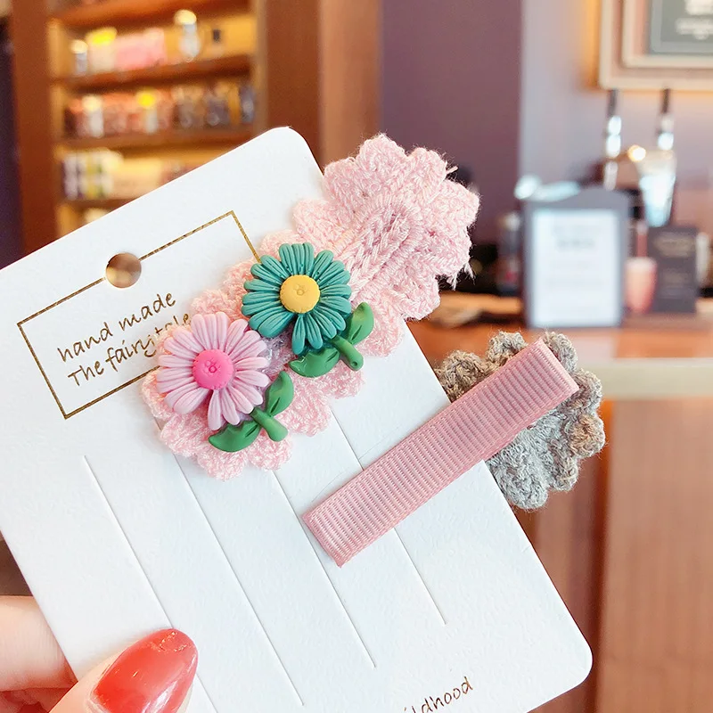 
Sandro cute hair clips daisy flower hairpin kids hair clips for baby girls 