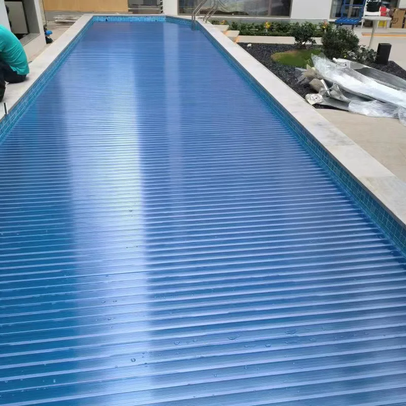 Latest commercial pool cover automatic safety pc swimming pool cover