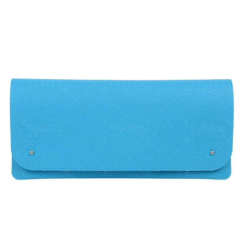 PU Litchi Grain Leather Travel Passport Pouch with Customized Logo Document Pouch or Money Cover for Passports