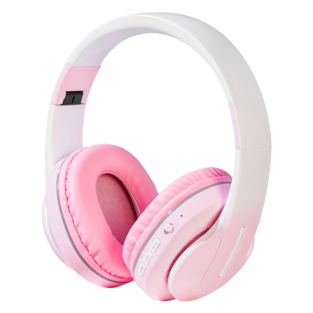 OEM Colorful bluetooths headphones extra bass wireless headsets typc-c earphones