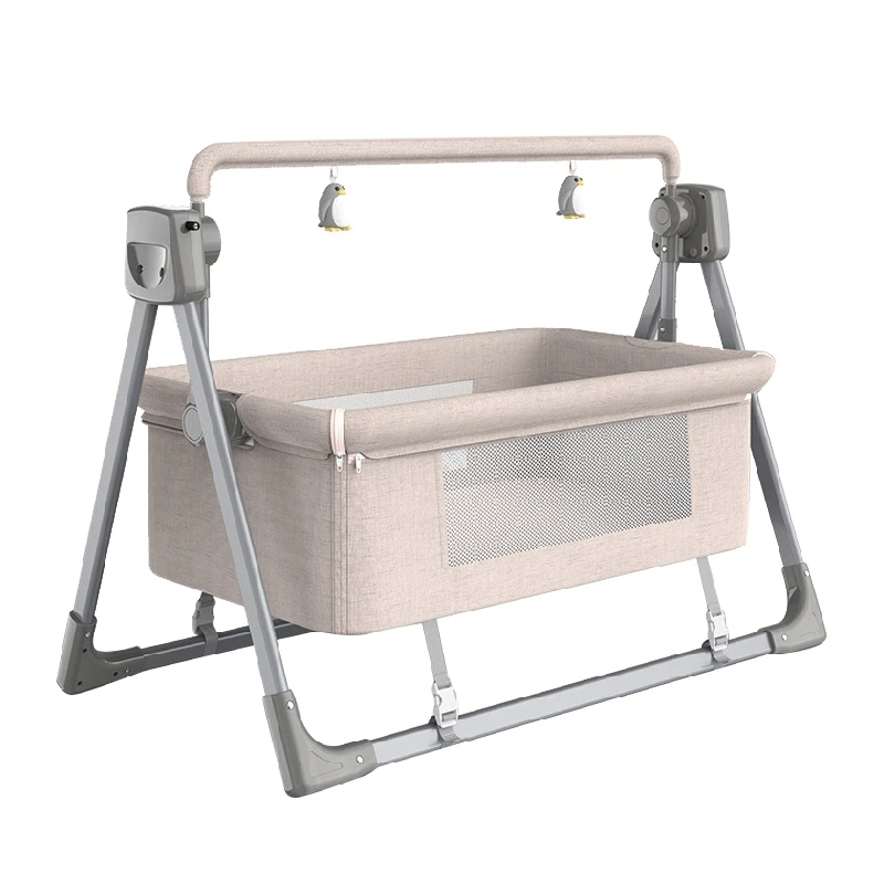 
Customized 0-36 months baby swing crib electric cradle automatic swing baby crib folding bed 