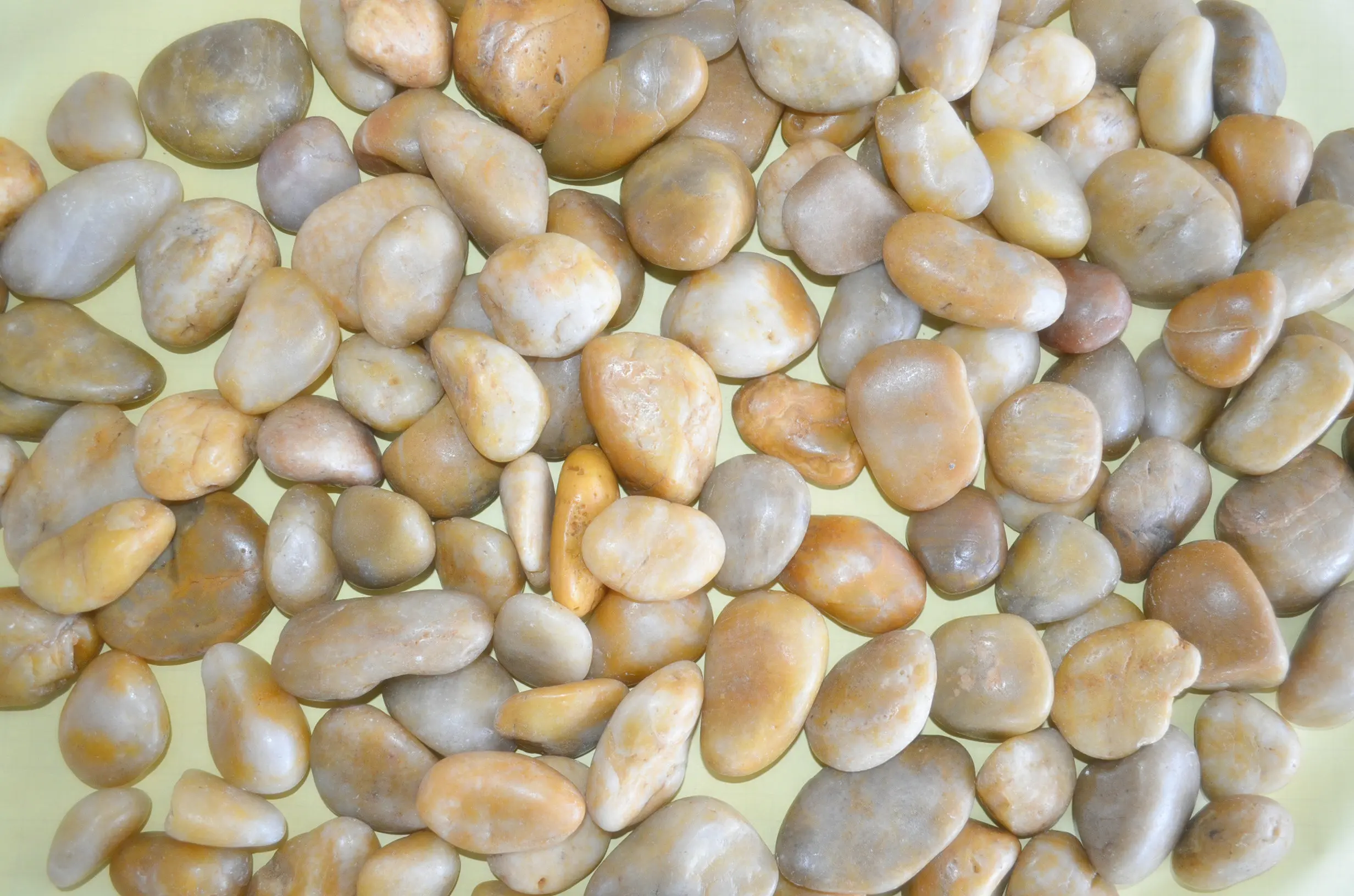 Коллекция желтой полированной гальки универсальные камни для садовых дорожек