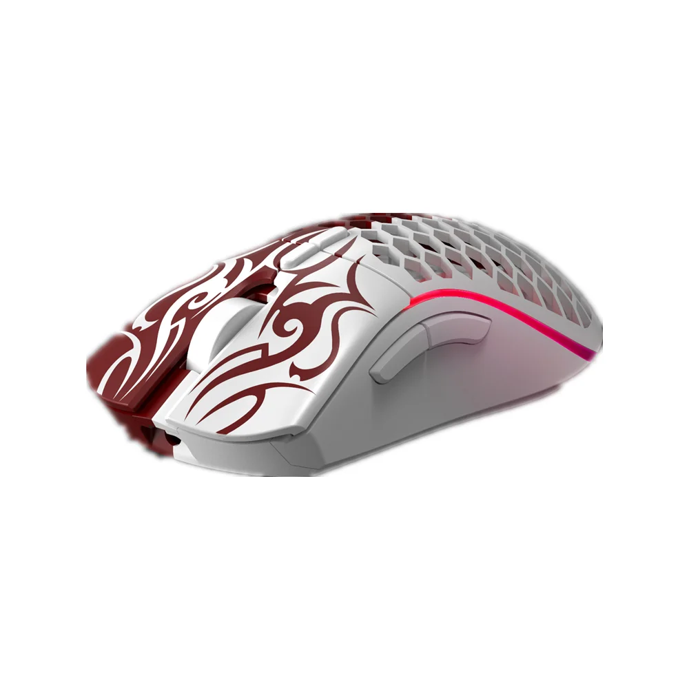 AIWO 2 Modes RGB 2.4GHZ Wireless Custom Logo Design Mouse OEM ODM 89g Light Weight Gaming Final Mouse with 7 Programmable Keys